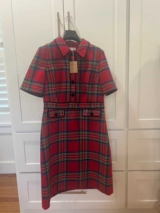 Boden Dresses & Skirts - Boden Red Plaid Short-Sleeve A-Line Dress